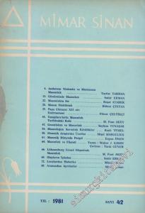 Mimar Sinan Dergisi - Sayı: 42       1981