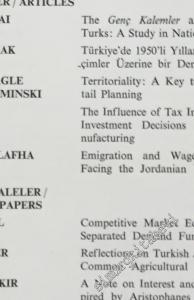 ODTÜ Gelişme Dergisi - METU Studies in Development - Sayı: 3 / 4  Cilt: 12     1985