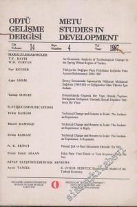 ODTÜ Gelişme Dergisi - METU Studies in Development - Sayı: 4  Cilt: 14
