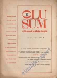 Oluşum Aylık Sanat ve Düşün Dergisi - Sayı: 27 / 69    6  Ocak