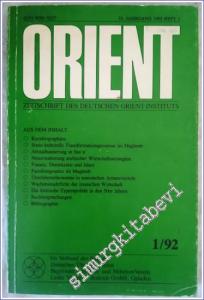 Orient : Deutsche Zeitschrift für Politik und Wirstchaft des Orient-Instituts = German Journal for Politics and Economics of the Middle East - 1  33    Marz 1992