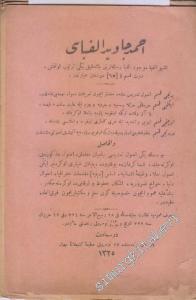 OSMANLICA Ahmed Cavid Elifbası -