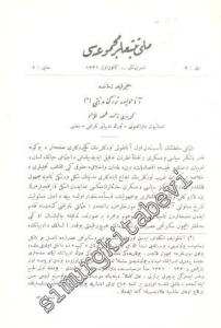 OSMANLICA: Milli Tetebbular Mecmuası Cild: 2, Sayı: 5 -   2