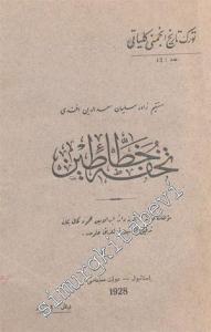 OSMANLICA: Tuhfe-i Hattatin -        1928