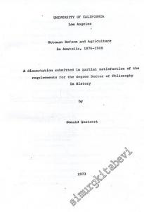 Ottoman Reform and Agriculture in Anatolia FOTOKOPİ -