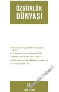 Özgürlük Dünyası Aylık Sosyalist Teori ve Politika Dergisi - Sayı: 281      Ekim