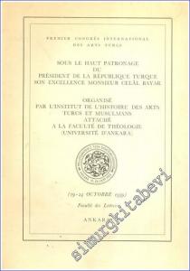 Premier congrès international des arts Turcs 19-24 Octobre 1959 Ankara -        1959