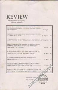 Review Of The Department Of Geography, University Of Istanbul -