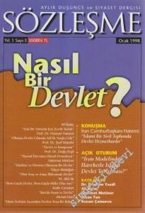 Sözleşme Aylık Düşünce Ve Siyaset Dergisi - Dosya: Nasıl Bir Devlet? - Sayı: 3    1  Ocak