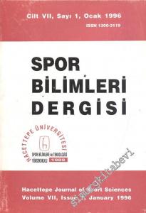 Spor Bilimleri Dergisi - Cilt: 7, Sayı: 1, Ocak 1996
