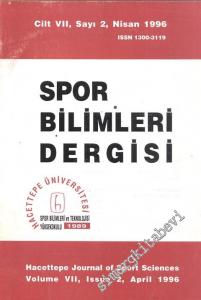 Spor Bilimleri Dergisi - Cilt: 7, Sayı: 2, Nisan 1996
