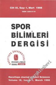 Spor Bilimleri Dergisi - Cilt: 9, Sayı: 1, Mart 1997