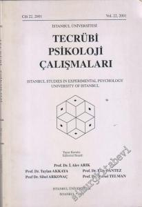 Tecrübi Psikoloji Çalışmaları  : İstanbul Üniversitesi -   Cilt: 22     2001