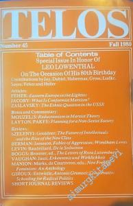 Telos: A Quarterly Journal of Radical Thought - 45      Fall 1980