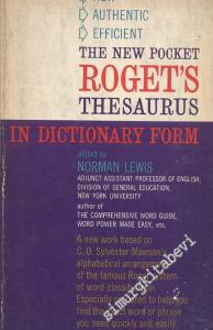 The New Pocket Roget's Thesaurus In Dictonary Form -
