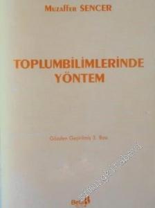 Toplumbilimlerinde Yöntem -        1989