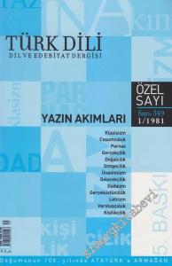 Türk Dili: Dil ve Edebiyat Dergisi Yazın Akımları Özel Sayısı - Tıpkıbasım - Sayı: 349       2013