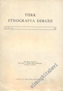 Türk Etnografya Dergisi - Sayı: 4       1962