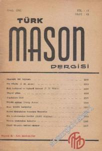 Türk Mason Dergisi - Sayı: 41    11  Ocak 1962