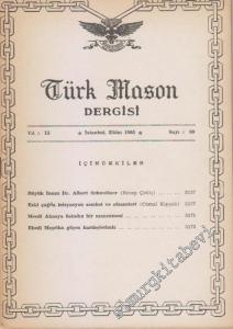Türk Mason Dergisi - Sayı: 60, Yıl: 15, Ekim 1965       1965