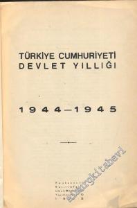 Türkiye Cumhuriyeti Devlet Yıllığı 1944 - 1945 -        1945