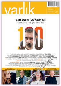 Varlık Edebiyat ve Kültür Dergisi - Can Yücel 100 Yaşında - Sayı: 1427      Ağustos