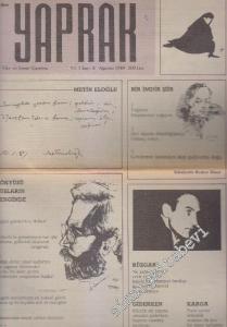 Yeni Yaprak Fikir ve Sanat Gazetesi - Sayı: 8    1  Ağustos