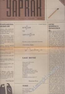 Yeni Yaprak Fikir ve Sanat Gazetesi - Sayı: 9    1  Eylül