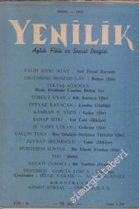 Yenilik Aylık Fikir ve Sanat Dergisi - Sayı: 34  Cilt : 6    Ekim 1955