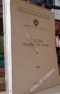 Yıllık Araştırmalar Dergisi, Sayı: 1 - 3; Yıl: 1956 - 1981 TAKIM -        1956