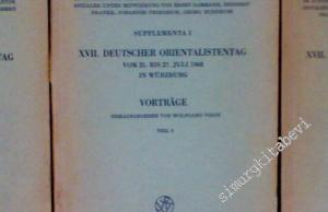 Zeitschrift der Deutschen Morgenländischen Gesellschaft, Supplementa I, XVII Deutscher Orientalistentag, Würzburg 1968, Vorträge 3 vol.  -