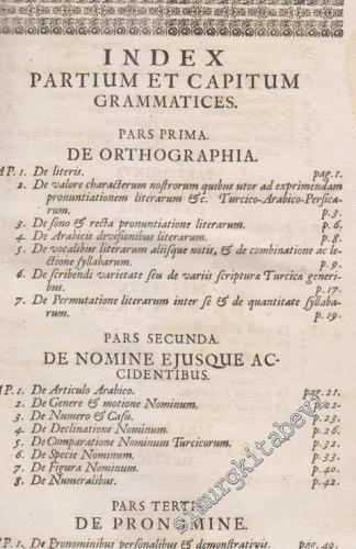 Linguarum Orientalium Turcicae Arabicae Persicae Institutiones Seu Gra
