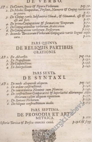 Linguarum Orientalium Turcicae Arabicae Persicae Institutiones Seu Gra