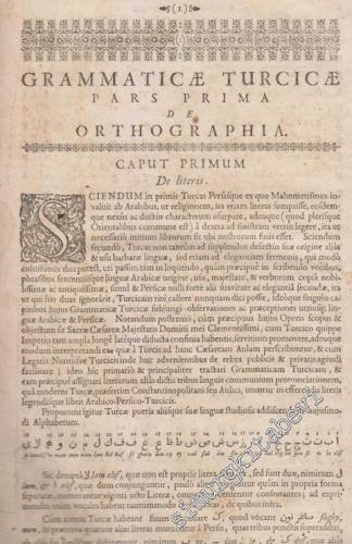 Linguarum Orientalium Turcicae Arabicae Persicae Institutiones Seu Gra
