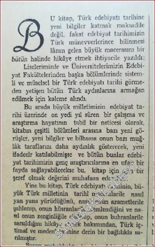 Resimli Türk Edebiyatı Tarihi: Destanlar Devrinden Zamanımıza Kadar - 