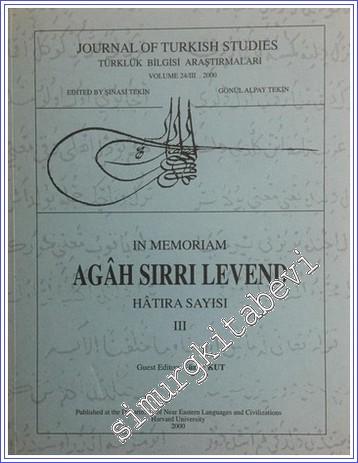 Journal of Turkish Studies = Türklük Bilgisi Araştırmaları - in Memori