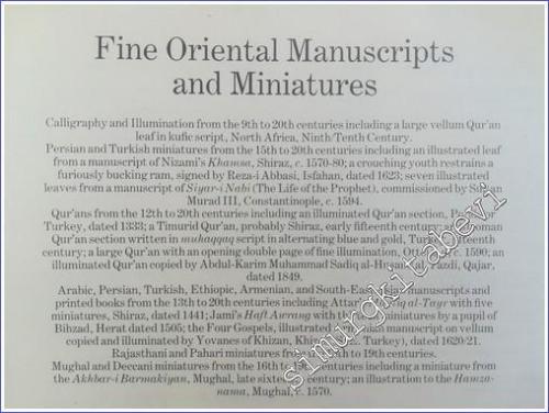 Sotheby's Fine Oriental Manuscripts and Miniatures : Including Seven I