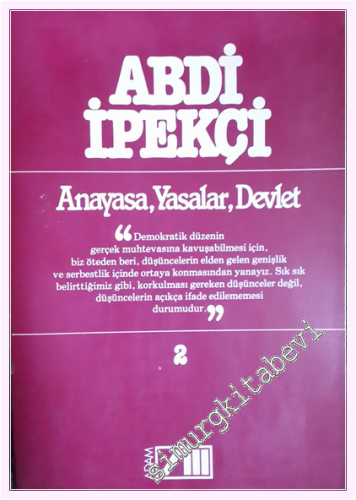 Anayasa, Yasalar, Devlet, Cilt 2 -