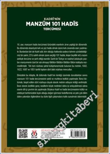 Kadrî'nin Manzûm 101 Hadîs Tercümesi: (İnceleme - Edisyon Kritik - Dil