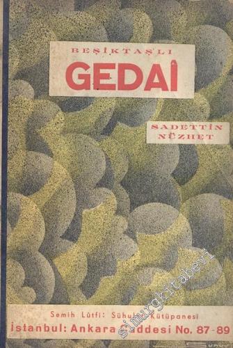 19. Asır Sazşairlerinden Beşiktaş'lı Gedai