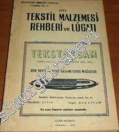 1955 Tekstil Malzemesi Rehberi ve Lugatı -        1955