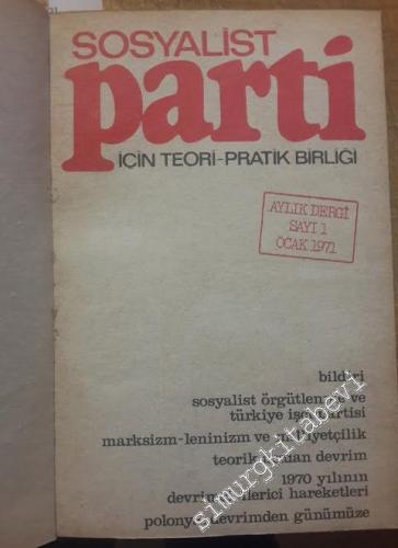 3 FARKLI DERGİ Sosyalist Parti İçin Teori - Pratiği Birliği Aylık Dergi :  1-4 (Ocak 1971- Nisan 1971) TAKIM / Devrimci TİP Haberleri / Sömürücüye Yumruk -        1981