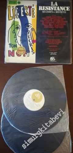 33 LP PLAK VINYL: La Résistance, ses Chants et ses Poètes: Liberté, j'écris ton nom, 2xVinyl, SET -