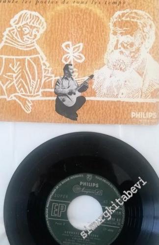 45 RPM SINGLE PLAK VINYL: Georges Brassens et sa Guitere - Chante Les 