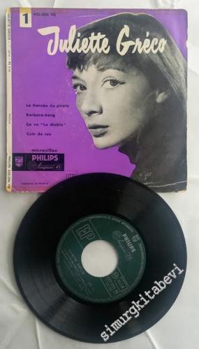 45 RPM SINGLE PLAK VINYL: Juliette Gréco - La Fiancée Du Pirate -        1955