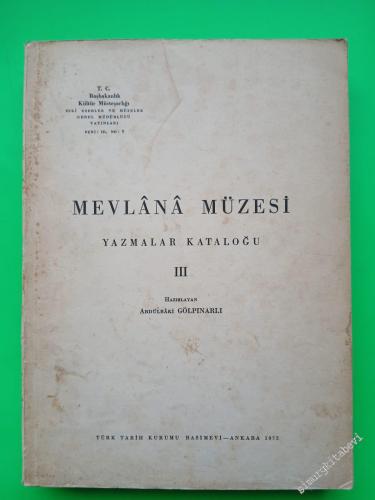 Mevlana Müzesi Yazmalar Kataloğu 3 -