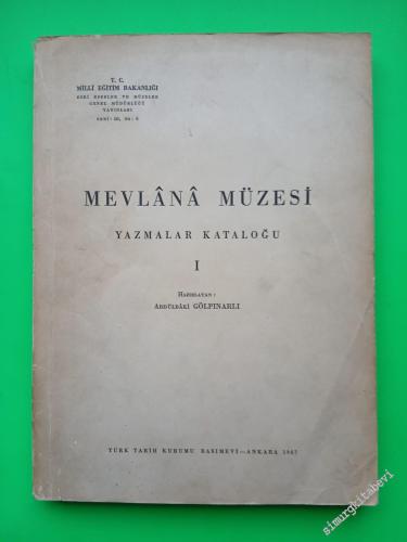 Mevlana Müzesi Yazmalar Kataloğu 1 -