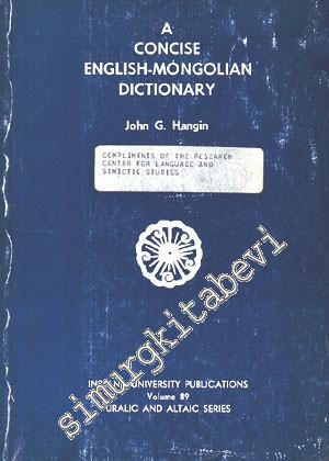 A Concise English - Mongolian Dictionary