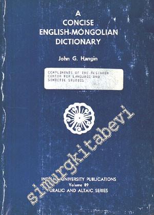 A Concise English - Mongolian Dictionary -