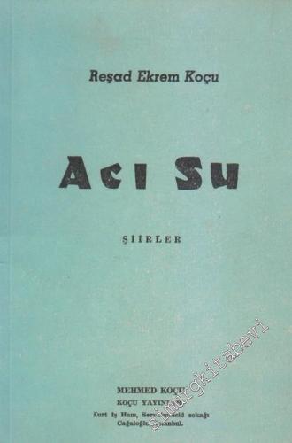 Acı Su - Şiirler -        1965